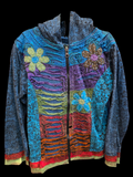 Children's floral zip hoodie