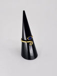 Gemstone spiral tribal ring