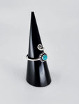 Gemstone spiral tribal ring