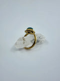 Blue howlite tribal ring