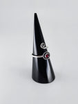Gemstone spiral tribal ring