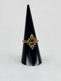 Garnet tribal ring