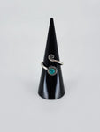 Gemstone spiral tribal ring