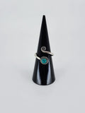 Gemstone spiral tribal ring