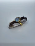 Moonstone tribal ring