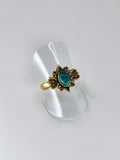 Blue howlite tribal ring