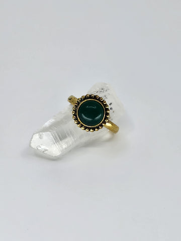 Green Aventurine tribal ring