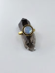 Moonstone tribal ring