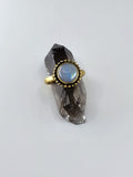 Moonstone tribal ring