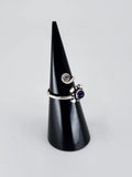 Gemstone spiral tribal ring