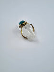 Blue howlite tribal ring