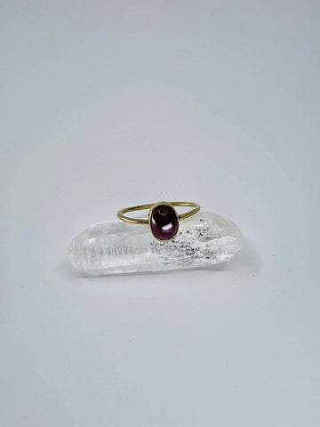 Garnet tribal ring