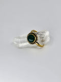 Green Aventurine tribal ring
