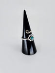 Gemstone spiral tribal ring