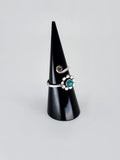 Gemstone spiral tribal ring