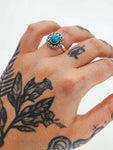 Blue Howlite tribal ring