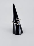 Gemstone spiral tribal ring