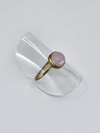 Rose quartz tribal ring