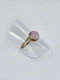 Rose quartz tribal ring
