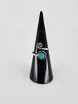 Gemstone spiral tribal ring