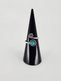 Gemstone spiral tribal ring