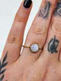 Moonstone tribal ring