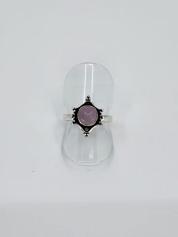 Rose Quartz tribal ring