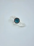 Blue howlite tribal ring