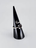 Gemstone spiral tribal ring