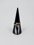 Gemstone spiral tribal ring