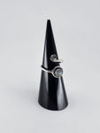 Gemstone spiral tribal ring