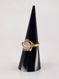 Rose quartz tribal ring