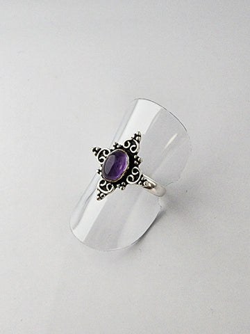 Amethyst tribal ring