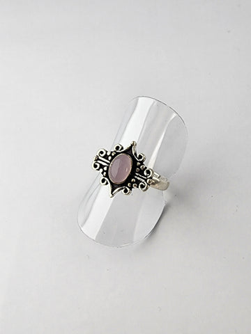 Rose Quartz tribal ring