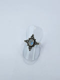 Moonstone tribal ring