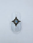 Moonstone tribal ring