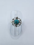 Blue Howlite tribal ring