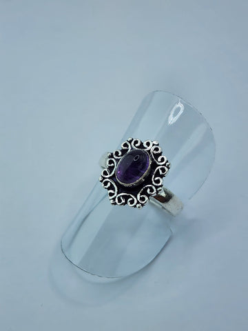Amethyst tribal ring