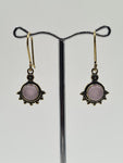 Rose Quartz Delphine drop earrings