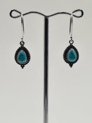 Blue Howlite Heather drop earrings