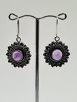 Amethyst Sun large drop earrings