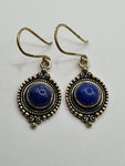 Lapis Lazuli Moon large drop earrings