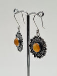 Carnelian Sun large drop earrings