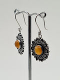 Carnelian Sun large drop earrings