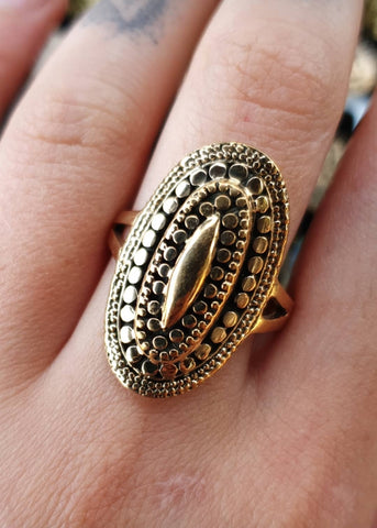Bronze Aztec ring