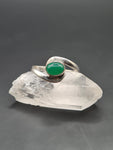 Green chalcedony ring