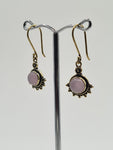 Rose Quartz Delphine drop earrings