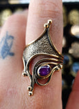 Gemstone Tribal Bronze ring