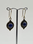 Lapis Lazuli Moon large drop earrings