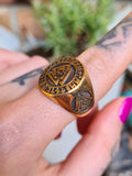 Valknut Bronze ring